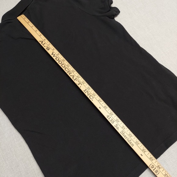 Burberry Brit Women L Black Pique Polo Shirt Nova Check Placket Equestrian Logo - Picture 14 of 14